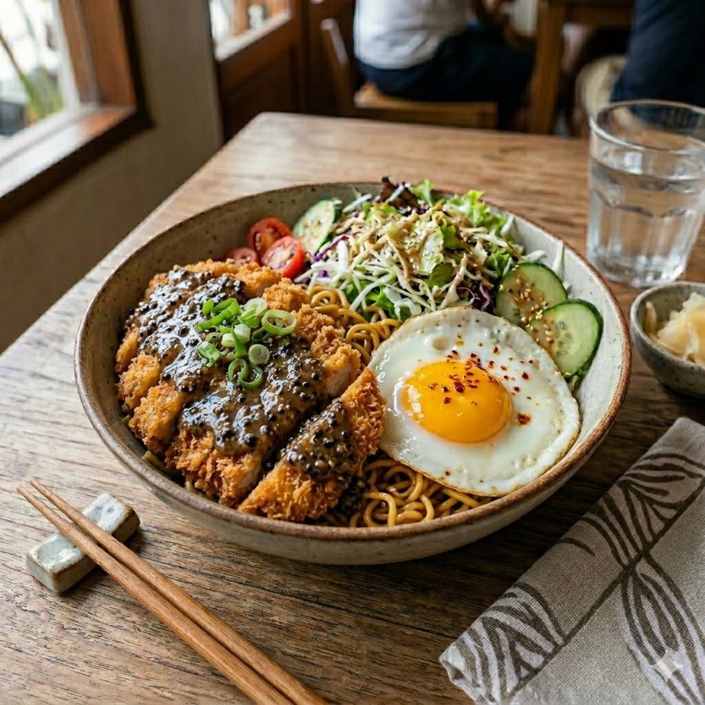 Katsu Indomie Bowl Blackpepper Rice Bowl Boss